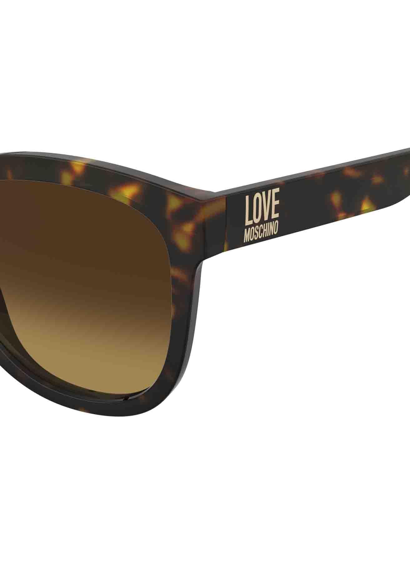Óculos de Sol Love Moschino Mol089/S 086 - Marrom Havana 55